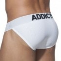 Addicted 3-Pack Mesh Bikini Push Up Briefs - White - Navy - Black