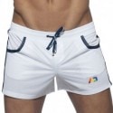 Addicted Mesh Rainbow Short - White