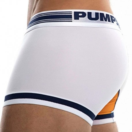 Pump! Varsity Touchdown Boxer - White - Orange