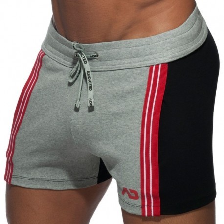 Addicted Zip Pocket Sport Shorts - Red