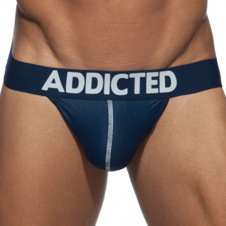 Addicted 3-Pack Push Up Mesh Briefs - White - Navy Blue - Black