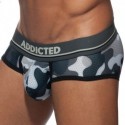 Addicted 3-Pack Camo Mesh Push Up Briefs - Khaki - Grey - Blue