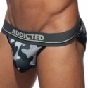 Addicted 3-Pack Camo Mesh Push Up Bikini Briefs - Khaki - Grey - Blue