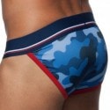 Addicted 3-Pack Camo Mesh Push Up Bikini Briefs - Khaki - Grey - Blue