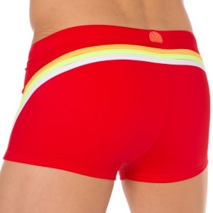 SHORTY DE BAIN LYCRA RAINBOW ROUGE - SUNDEK