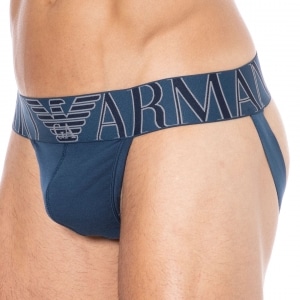 Jock Strap Megalogo Coton Bleu Abysse