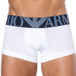 Boxer Megalogo Coton Blanc