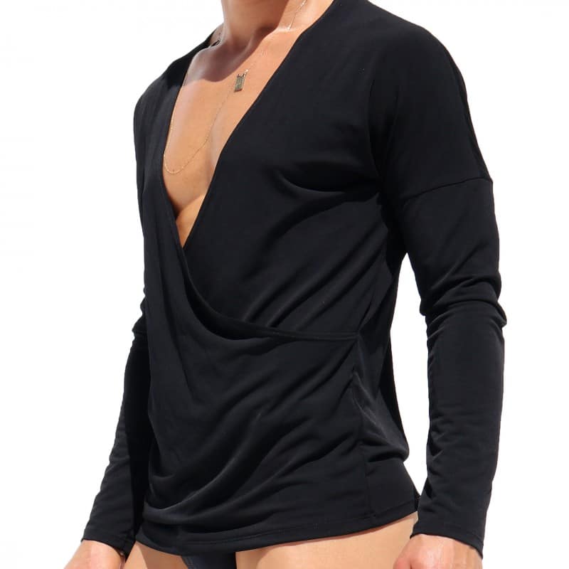 black microfiber shirt