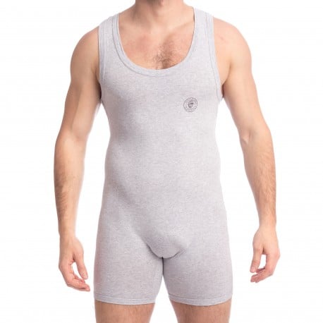 mens grey bodysuit