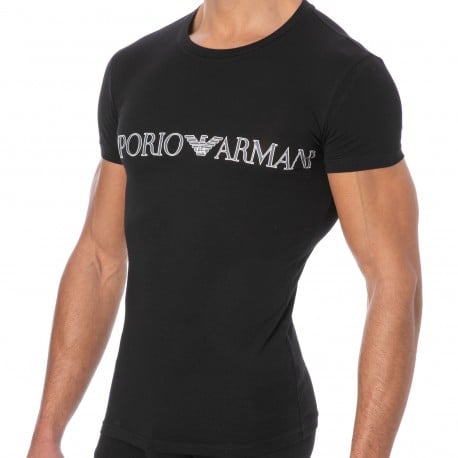 armani plain black t shirt