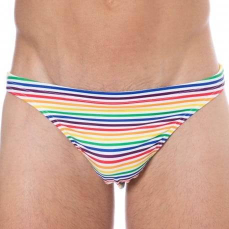 mens rainbow swimwear