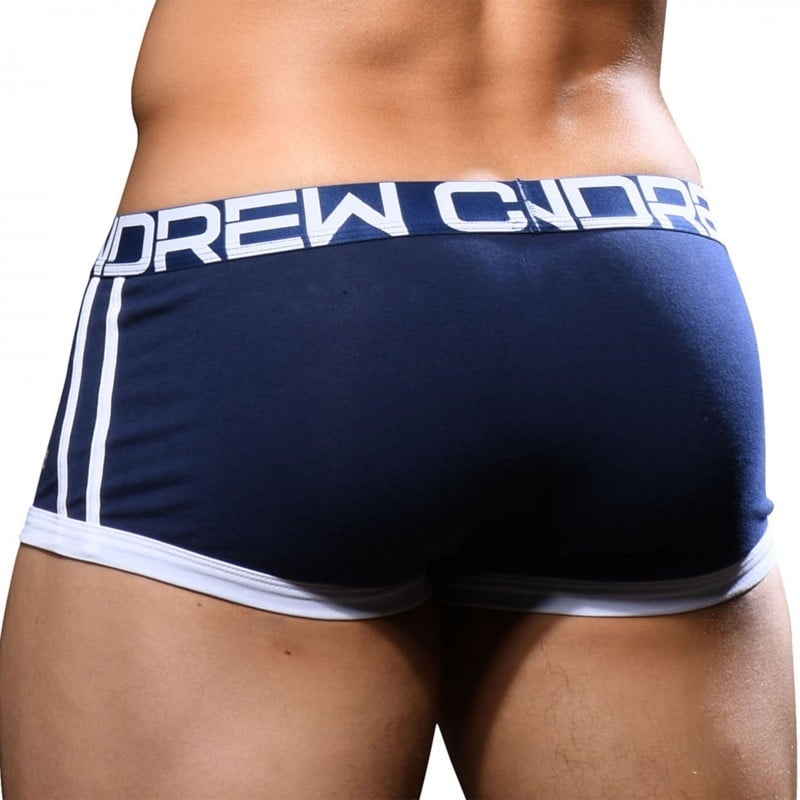 Andrew Christian Almost Naked Phys Ed Varsity Trunks Navy Inderwear