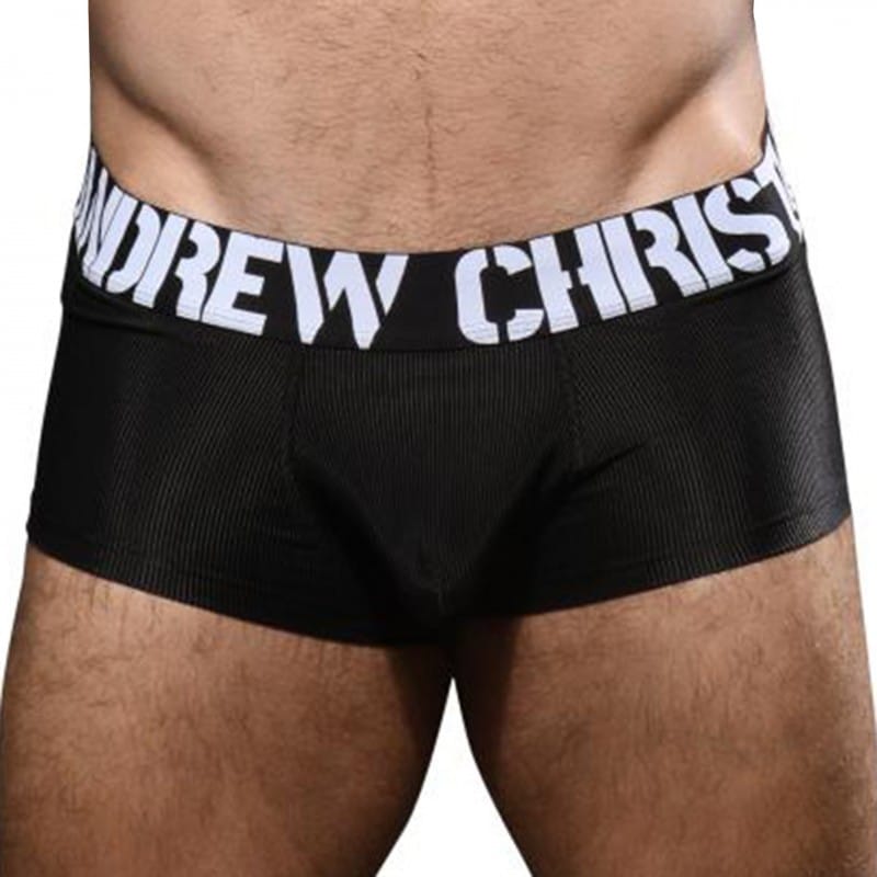 Andrew Christian Boxer Almost Naked Power Rib Noir Inderwear