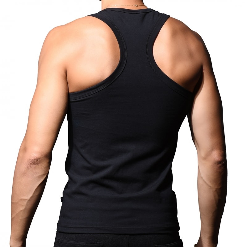 Andrew Christian Unleashed Double Strap Tank Top - Black | INDERWEAR